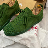 Authentic Christian Louboutin Green Suede Junior sneakers 8.5UK 42.5 9.5US