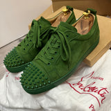 Authentic Christian Louboutin Green Suede Junior sneakers 8.5UK 42.5 9.5US