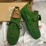 Authentic Christian Louboutin Green Suede Junior sneakers 8.5UK 42.5 9.5US