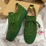 Authentic Christian Louboutin Green Suede Junior sneakers 8.5UK 42.5 9.5US