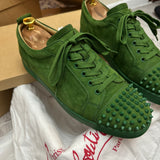 Authentic Christian Louboutin Green Suede Junior sneakers 8.5UK 42.5 9.5US