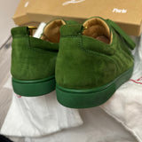 Authentic Christian Louboutin Green Suede Junior sneakers 8.5UK 42.5 9.5US