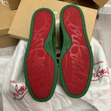 Authentic Christian Louboutin Green Suede Junior sneakers 8.5UK 42.5 9.5US