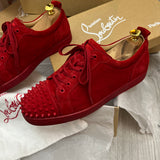 Authentic Christian Louboutin Loubimat Red Suede sneakers 8.5UK 42.5 9.5US