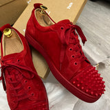 Authentic Christian Louboutin Loubimat Red Suede sneakers 8.5UK 42.5 9.5US