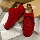 Authentic Christian Louboutin Loubimat Red Suede sneakers 8.5UK 42.5 9.5US