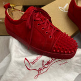 Authentic Christian Louboutin Loubimat Red Suede sneakers 8.5UK 42.5 9.5US