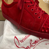 Authentic Christian Louboutin Loubimat Red Suede sneakers 8.5UK 42.5 9.5US