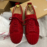 Authentic Christian Louboutin Loubimat Red Suede sneakers 8.5UK 42.5 9.5US