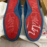 Authentic Christian Louboutin Blue Leather Spikes Sneakers 9.5UK 43.5 10.5US