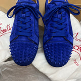 Authentic Christian Louboutin Mogador Blue Suede Sneakers 8UK 42 8 9US