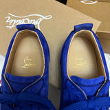 Authentic Christian Louboutin Mogador Blue Suede Sneakers 8UK 42 8 9US