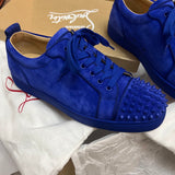 Authentic Christian Louboutin Mogador Blue Suede Sneakers 8UK 42 8 9US