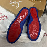 Authentic Christian Louboutin Mogador Blue Suede Sneakers 8UK 42 8 9US