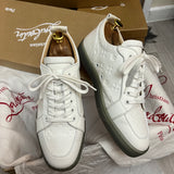 Authentic Christian Louboutin White Gomme Embossed Sneakers 6.5UK 40.5 7.5US