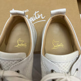 Authentic Christian Louboutin white Mesh Junior sneakers 8.5UK 42.5 9.5US