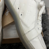 Authentic Christian Louboutin White Gomme Embossed Sneakers 10UK 44 11US