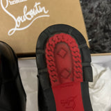 Authentic Christian Louboutin Black Monk Leather Shoes 7.5UK 41.5 8.5US