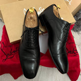 Authentic Christian Louboutin Greggo Black Leather Shoes 8UK 42 9US