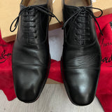 Authentic Christian Louboutin Greggo Black Leather Shoes 8UK 42 9US