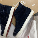 Authentic Christian Louboutin Marine Blue Spikes Sneakers 11UK 45 12US