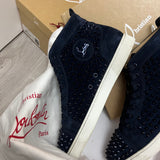 Authentic Christian Louboutin Marine Blue Spikes Sneakers 11UK 45 12US