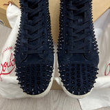 Authentic Christian Louboutin Marine Blue Spikes Sneakers 11UK 45 12US