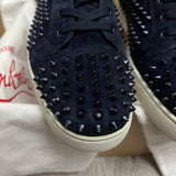 Authentic Christian Louboutin Marine Blue Spikes Sneakers 11UK 45 12US