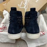 Authentic Christian Louboutin Marine Blue Spikes Sneakers 11UK 45 12US