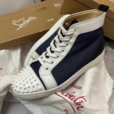 Authentic Christian Louboutin white denim leather sneakers 10UK 44 11US