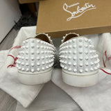 Authentic Christian Louboutin White Leather Rollerboat Sneakers 9.5UK 43.5 10.5US