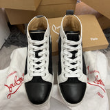 Authentic Christian Louboutin Black White Leather Shoes 8UK 9US 42