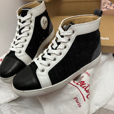 Authentic Christian Louboutin Black White Leather Shoes 8UK 9US 42