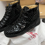 Authentic Christian Louboutin Black Patent Leather Sneakers 7UK 41 8US