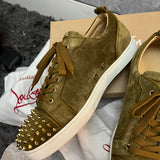 Authentic Christian Louboutin Khaki Suede Sneakers 12UK 46 13US