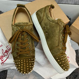 Authentic Christian Louboutin Khaki Suede Sneakers 12UK 46 13US