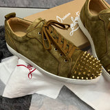 Authentic Christian Louboutin Khaki Suede Sneakers 12UK 46 13US