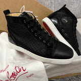 Authentic Christian Louboutin Mesh Black Leather Sneakers 9UK 43 10US