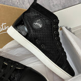 Authentic Christian Louboutin Mesh Black Leather Sneakers 9UK 43 10US