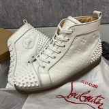 Authentic Christian Louboutin Gomme Embossed Leather Sneakers 7.5UK 41.5 8.5