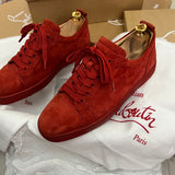 Authentic Christian Louboutin Tomette Red Suede sneakers 8.5UK 42.5 8.5