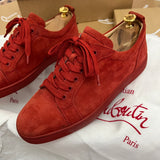 Authentic Christian Louboutin Tomette Red Suede sneakers 8.5UK 42.5 8.5