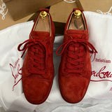 Authentic Christian Louboutin Tomette Red Suede sneakers 8.5UK 42.5 8.5