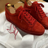 Authentic Christian Louboutin Tomette Red Suede sneakers 8.5UK 42.5 8.5