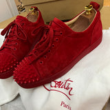 Authentic Christian Louboutin Loubimat Red Suede sneakers 10UK 44 11US