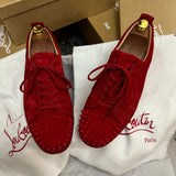 Authentic Christian Louboutin Loubimat Red Suede sneakers 10UK 44 11US