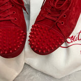 Authentic Christian Louboutin Loubimat Red Suede sneakers 10UK 44 11US