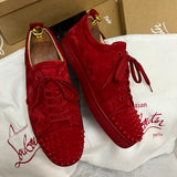 Authentic Christian Louboutin Loubimat Red Suede sneakers 10UK 44 11US