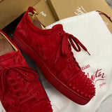 Authentic Christian Louboutin Loubimat Red Suede sneakers 10UK 44 11US