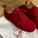 Authentic Christian Louboutin Loubimat Red Suede sneakers 10UK 44 11US